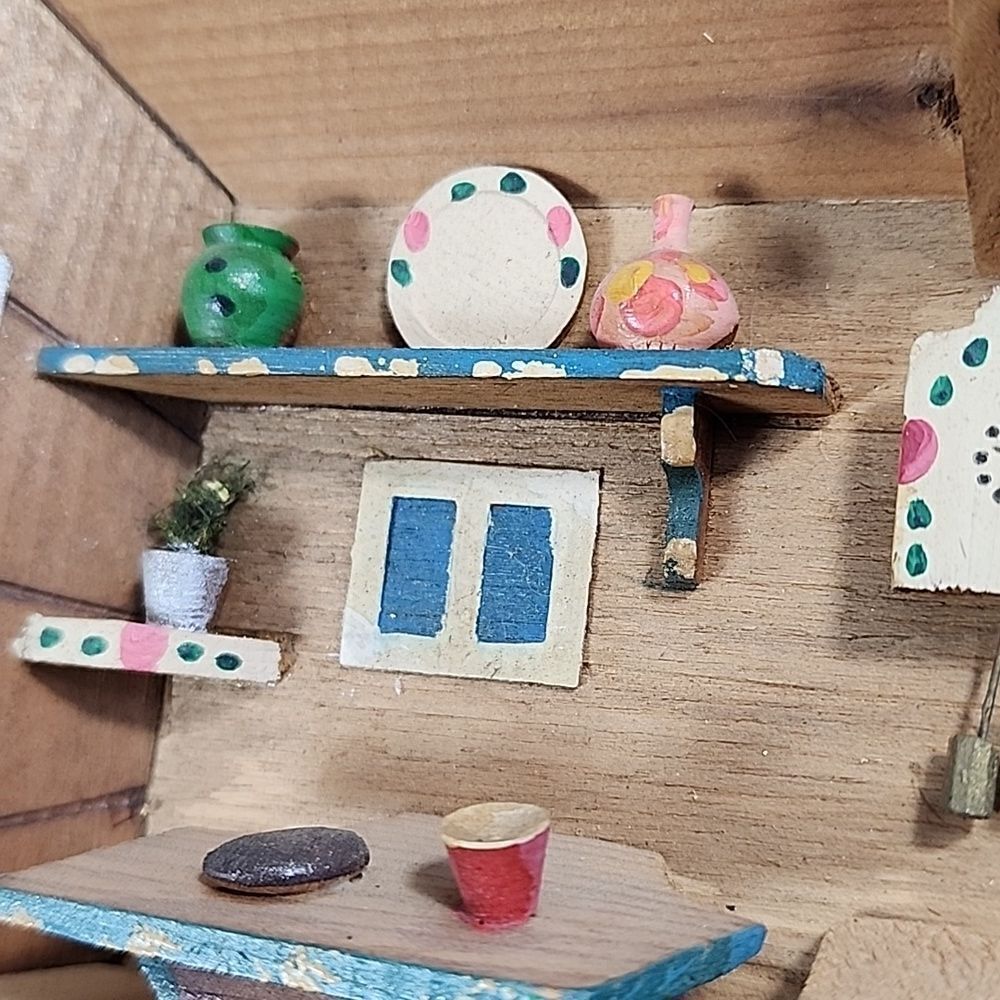 Swiss Rustic Miniature Kitchen Diorama - Picture 8 of 11